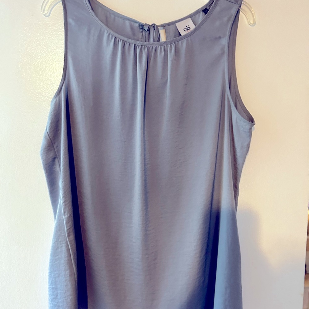 Cabi last dance sleeveless silver top